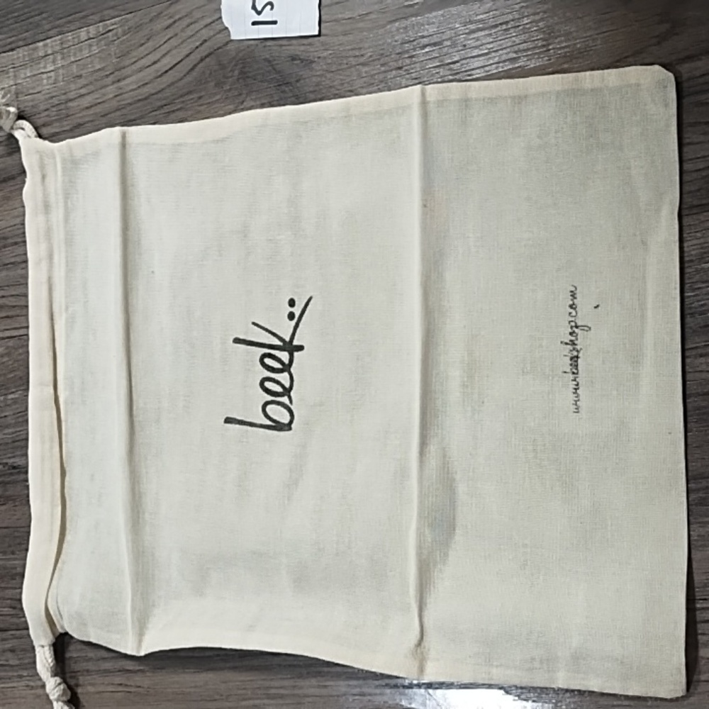 beek Cream Canvas Drawstring Bag with Bird Print - Picture 4 of 6